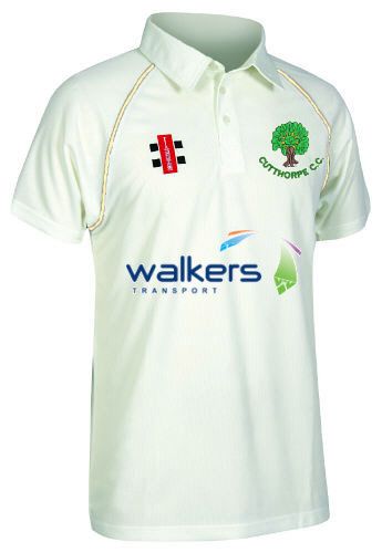 Cutthorpe CC GN Matrix Ivory trim Cricket Shirt S/S Snr for Junior Players