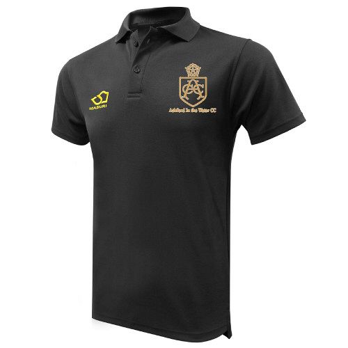 Ashford in the Water CC Masuri Cricket Polo Shirt Black  Snr