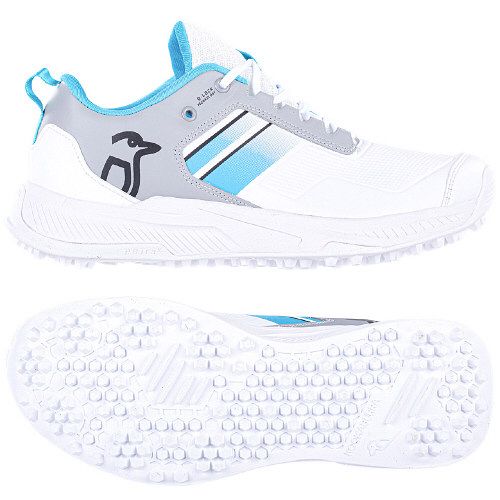 Kookaburra KC 1.0 White/Mint/Grey Rubber Cricket Shoes 2023 Snr