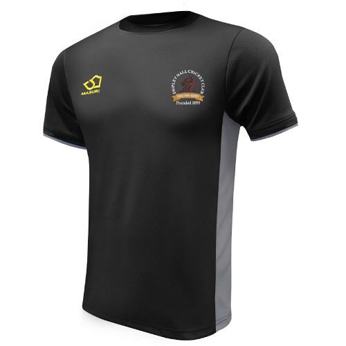 Shipley Hall Cricket Club Masuri Cricket Training Shirt Black  Jnr