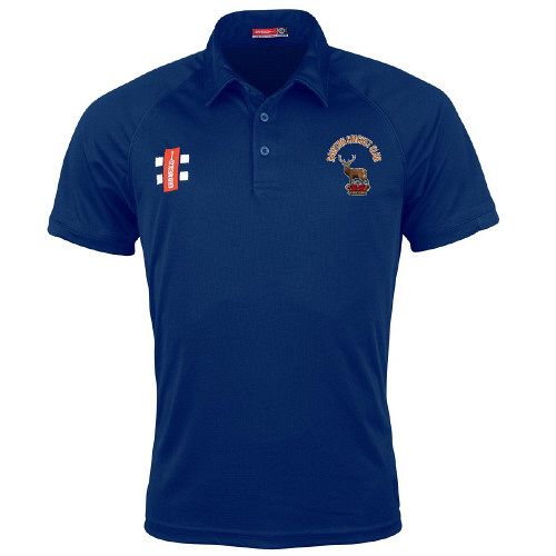Rainton CC GN Navy Matrix Polo Shirt Snr
