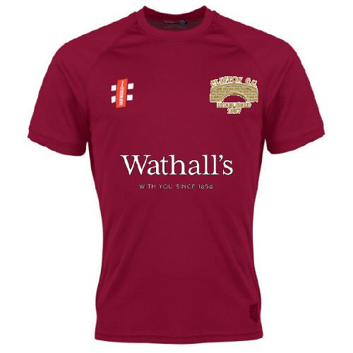 Clifton CC GN Maroon Matrix TShirt  Snr