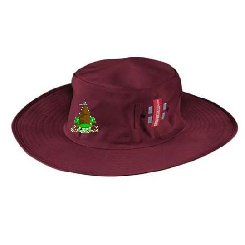 East Sutton CC GN Wide Brim Sun Hat Maroon