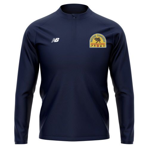 Deccan Chargers CC New Balance 1/4 Zip Mid Layer Navy  Jnr