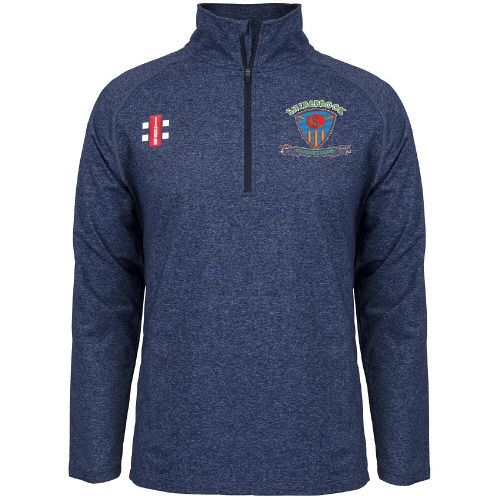 Shirebrook CC GN Navy Velocity Mid Layer Jnr