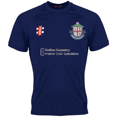 Burbage & Stoke Golding CC GN Navy Matrix SS Tee  Snr