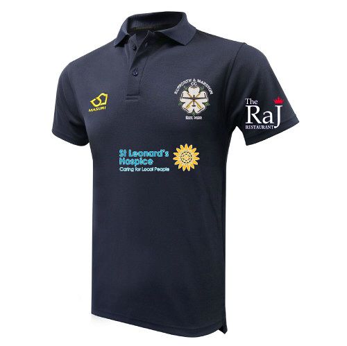 Rufforth & Marston CC Masuri Cricket Polo Shirt Navy  Jnr