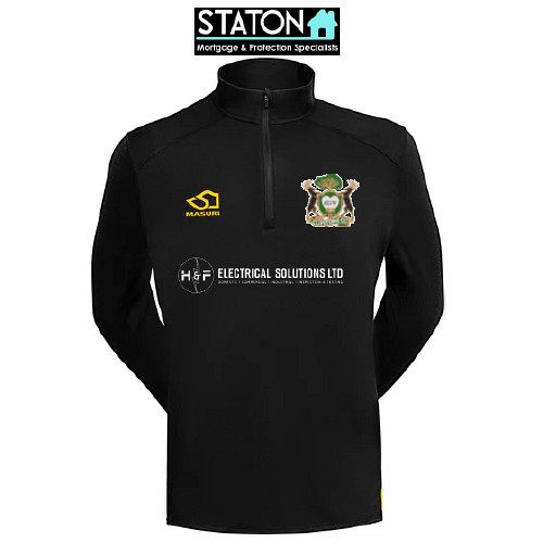 Clipstone CC Masuri Cricket 1/4 Zip Fleece Black Jnr