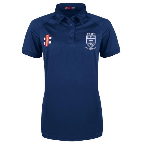 Heworth CC GN Matrix Polo Navy Shirt Womens