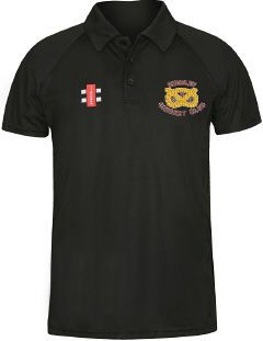Rugeley Cricket Club GN Black Matrix Polo Shirt  Snr