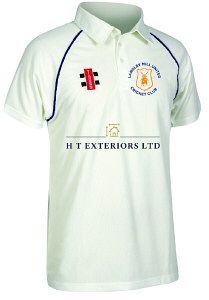 Langley Mill Cricket Club GN Matrix Navy S/S Cricket Shirt Jnr