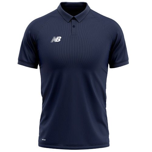 New Balance Cricket Training Polo Shirt Navy Snr