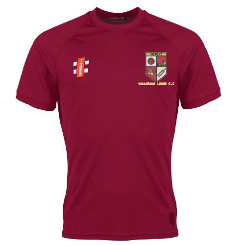 Youlgrave Lodge CC GN Maroon Matrix TShirt Jnr