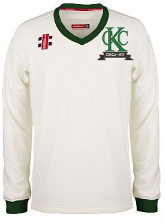 Kew CC GN Pro Performance Green L/S Trim Sweater Jnr