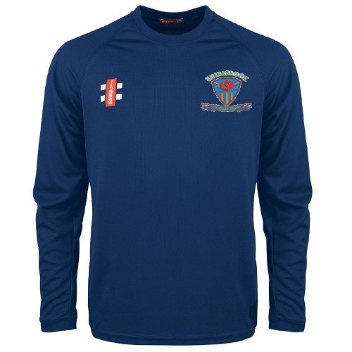 Shirebrook CC GN Navy Matrix L/S Tee  Snr