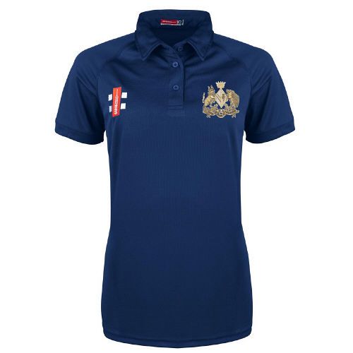 Sidney Sussex College CC GN Navy Matrix Polo Shirt - Womens