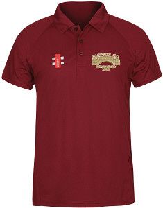 Clifton CC GN Maroon Matrix Polo Shirt  Jnr