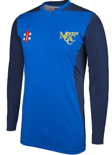 Morton CC GN Pro Performance T20 Cricket Shirt LS Navy  Snr