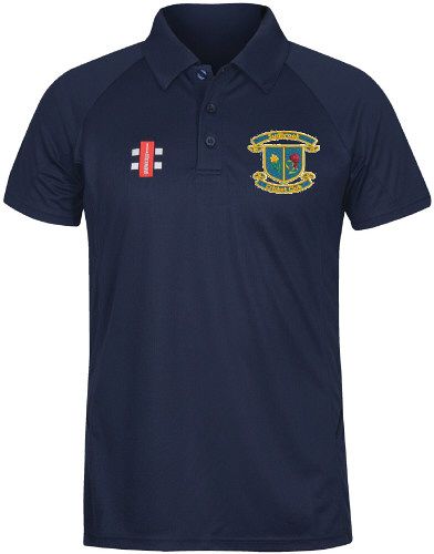 Sudbrook Cricket Club GN Navy Matrix Polo Shirt  Snr