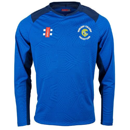 Thoresby Colliery CC GN Pro Performance T20 Cricket Shirt LS Navy/Royal Jnr