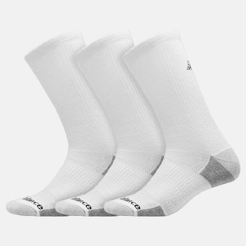 New Balance White Crew Sock 3 Pack | Owzat-Cricket.co.uk