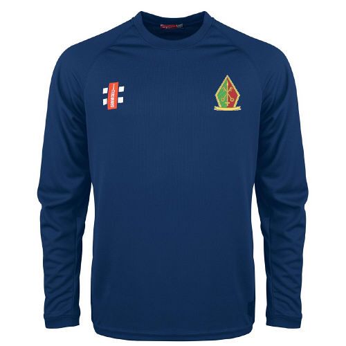 Ilford Catholic Cricket Club GN Navy Matrix Long Sleeve Tee Snr