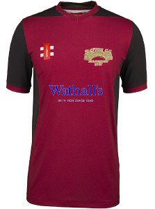 Clifton CC GN T20 S/S Cricket Shirt Maroon  Snr