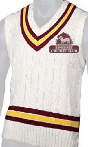 Ewhurst CC G&M Knitted Cricket Slipover Maroon/Gold  Snr