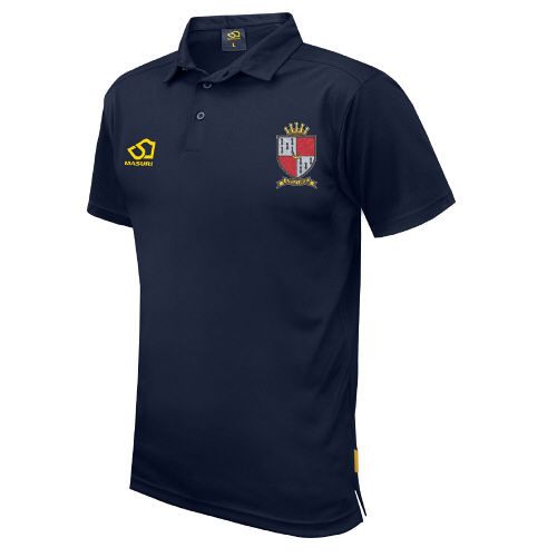 Elvaston CC Masuri Cricket Polo Shirt Navy Jnr
