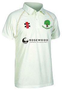 Cutthorpe CC GN Matrix Ivory trim Cricket Shirt S/S Snr
