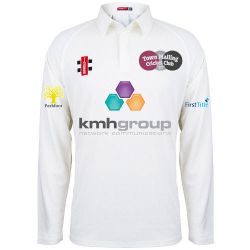 Town Malling CC GN Matrix Cricket Shirt L/S Jnr