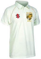 The Griffins RHCC GN Matrix Ivory trim Cricket Shirt S/S Snr