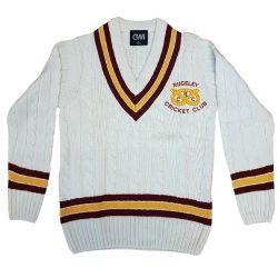 Rugeley Cricket Club Cable Knit Sweater Mar/Gold/Mar  Jnr