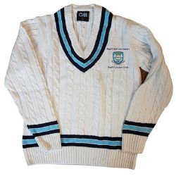 Sheffield University CC G&M Knitted Cricket Sweater Navy/Sky Snr