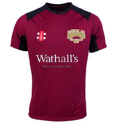 Clifton CC GN Pro T20 S/S Cricket Shirt Maroon  Snr