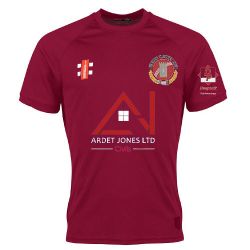 Burton Cricket Club GN Maroon Matrix TShirt Snr