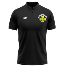 Alfreton Cricket Club New Balance Polo Shirt Black  Snr