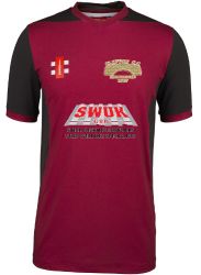 Clifton CC GN T20 S/S Cricket Shirt Maroon Jnr