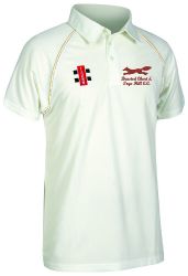 Brasted Chart & Toys Hill CC GN Matrix Plain Cricket Shirt S/S Snr