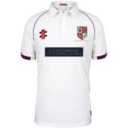 Youlgrave Lodge CC GN Matrix Maroon Cricket Shirt S/S Snr