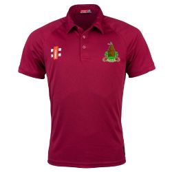 East Sutton CC GN Maroon Matrix Polo Shirt  Jnr