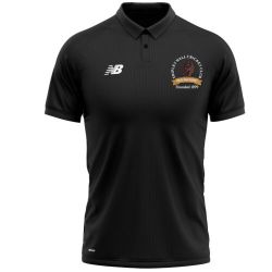 Shipley Hall Cricket Club New Balance Polo Shirt Black  Snr