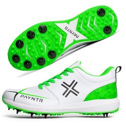 Payntr V Spike Cricket Shoes Green/White Snr 2023