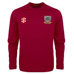 Kesgrave CC GN Maroon Matrix L/S Tee  Snr