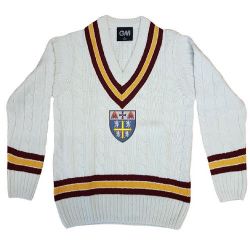 University College CC G&M Knitted Cricket Sweater Maroon/Gold  Snr
