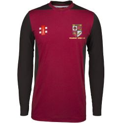 Youlgrave Lodge CC GN T20 L/S Shirt Maroon  Jnr