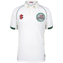 Marchwiel and Wrexham CC GN Matrix Green Cricket Shirt S/S Jnr