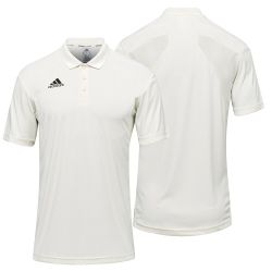 adidas Howzat Short Sleeved Cricket Polo Shirt   Snr