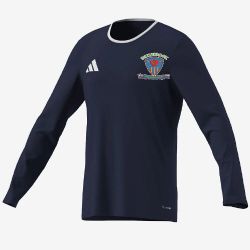 Shirebrook Cricket Club adidas Cricket Entrada 26 Long Sleeved Training Shirt Navy  Snr