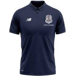 Yorkshire Umpires Premier League ACO New Balance Polo Shirt Navy  Snr